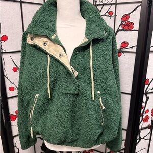 Cozy Green Fleece Pullover